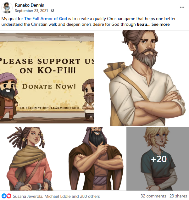 The Full Armor of God engagement post